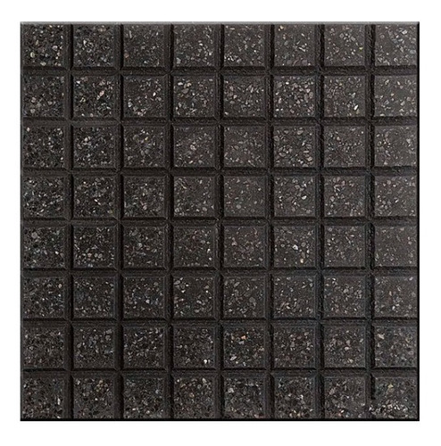 Baldoson 64 Panes Negro Pulido Mosaicos Mc 40x40 Vereda 