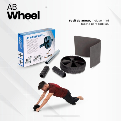 Rueda Para Ejercicio Abdominal Gym Deportiva Color Negro