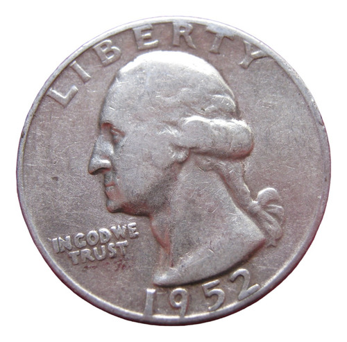 Usa 1/4 Dólar 1952 Plata 