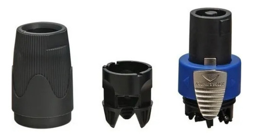 Kit 10 Conector Speakon Femea 4 Polos C/ Trava Nl4fx Neutrik