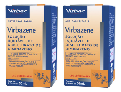 Kit Com 2 Virbac Virbazene 50 Ml