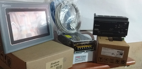 Hmi Samkoon 7 Pulgadas + Plc Delta Dvp20ec00r3....plc