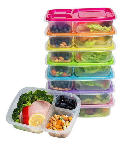 Mealcon Meal Prep Containers 3 Compartment Food Storage Cont