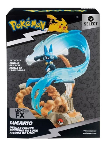 Pokemon Deluxe Figura Lucario Collector 33 Cm Con Luz 2023
