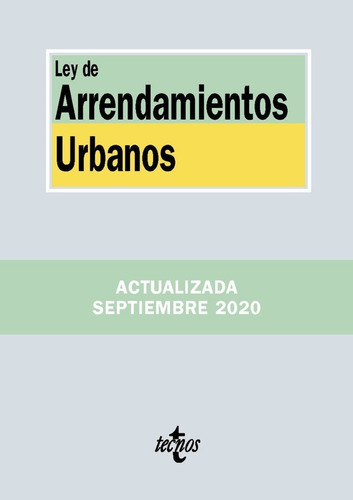 Ley De Arrendamientos Urbanos, De Editorial Tecnos. Editorial Tecnos, Tapa Blanda En Español
