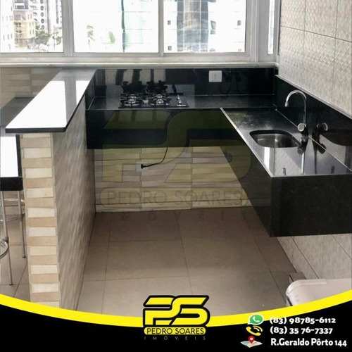 Imagem 2 de 11 de Flat Com 1 Dormitório Para Alugar, 30 M² Por R$ 3.000,00/mês - Tambaú - João Pessoa/pb - Fl0076