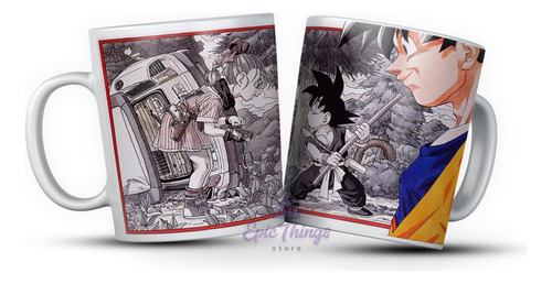 Caneca Porcelana Geek Anime Dragon Ball Z Goku Memórias