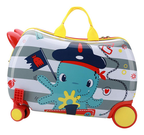 A Maleta De Paseo For Niños, Carrito De Pulpo Rayado