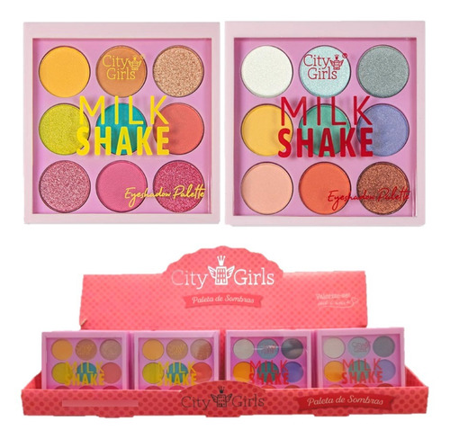 Box C/24 Paleta De Sombras Milk Shake Cg242 - City Girl