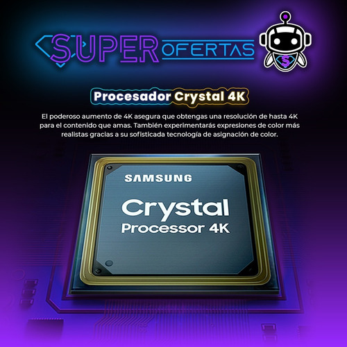 Imagen 4 de 7 de Tv Samsung 70 Cristal Uhd Smart 4k Modelo 2 0 2 1 + Soporte
