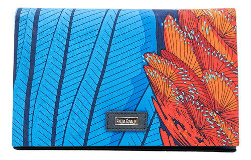 Bolsa Crossbody Hook Pineda Covalin Diseño Guacamaya Marino Guacamaya