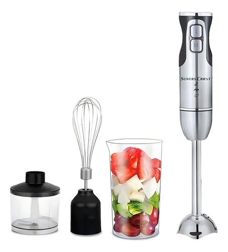 Mixer Power Inox 3 Em1 500w Eletro Domestico Mix Processador Cor Prateado 127v