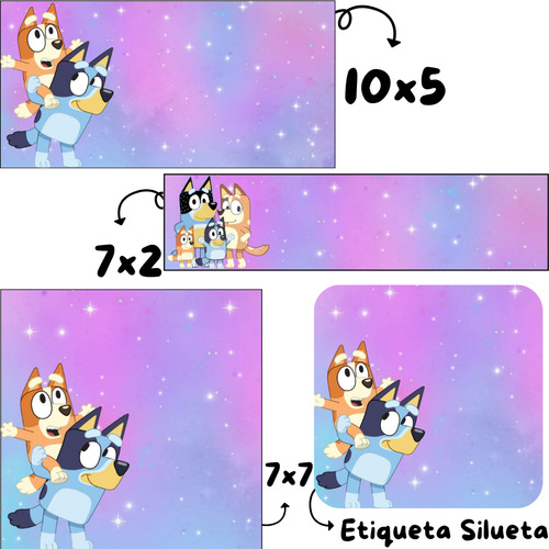 Kit Imprimible Etiquetas Escolares Bluey 2da Opción Pdf