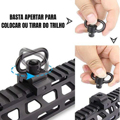 Imagem 5 de 7 de Zarelho De Engate Rápido Para Bandoleira Cbc Military