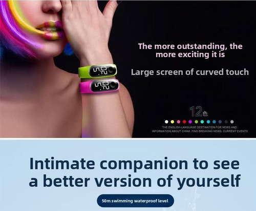 Reloj Led 10p Con Pantalla Táctil Para Deportes A Prueba De Agua