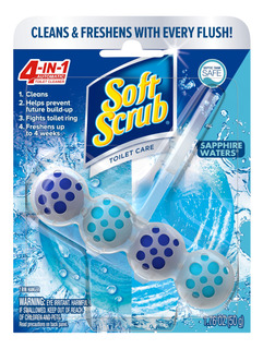 Soft Scrub Cuidado Del Inodoro 4 En 1, Aguas De Zafiro, 1.76