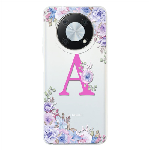 Funda Huawei  Antigolpes Flores Personalizada Tu Inicial
