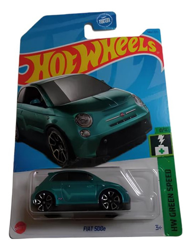 Hot Wheels Fiat 500e Green Speed 2023