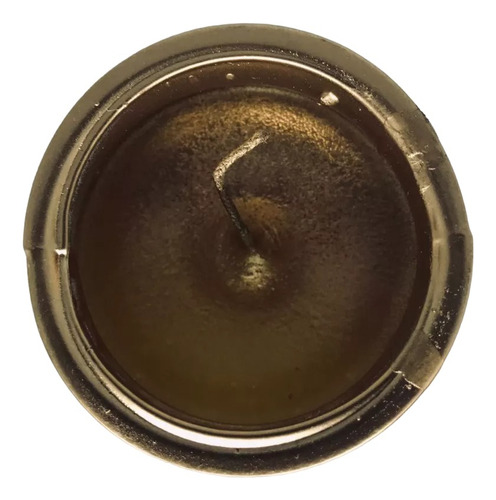 6 Veladoras Doradas Vaso Completamente Liso Parafina 100%