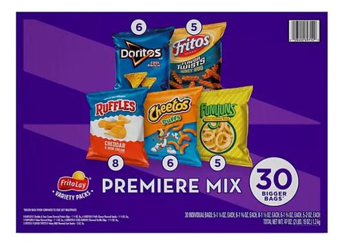 Caja 30 Cheetos Doritos Fritos Rufles Americanos Premier Mix