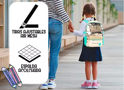 Mochila Escolar Nena Espalda Y Tiras Acolchadas Nuevo Diseño Local By Hb