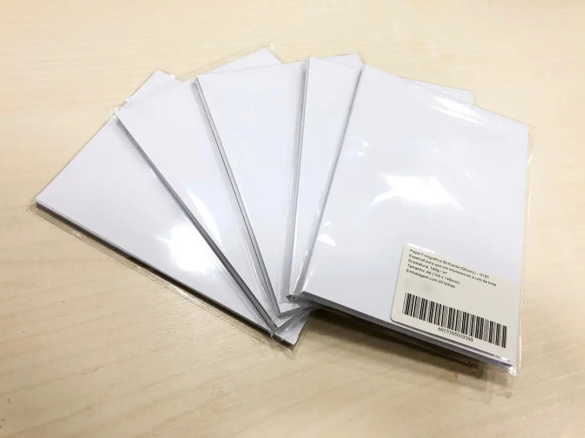 500 Folhas Papel Fotográfico 10x15 Cm Brilhante 180g Premium