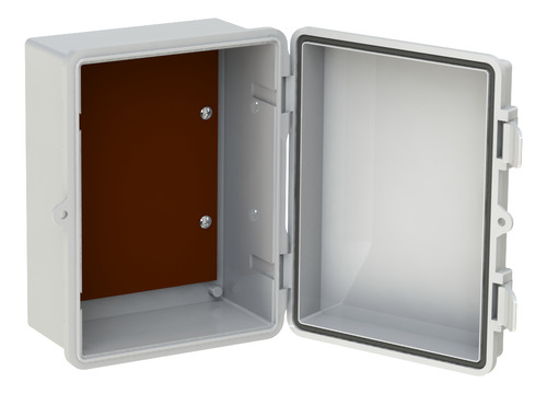 Caixa Plástica 220x170mm Com Tampa Dobradiça E Fecho