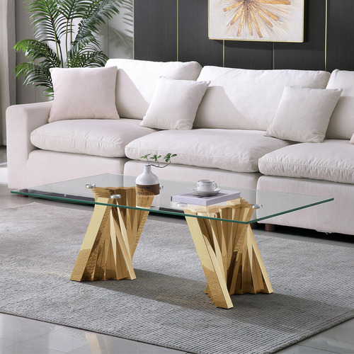 Mesa De Centro Rectangular De Cristal Mesa De Centro Para