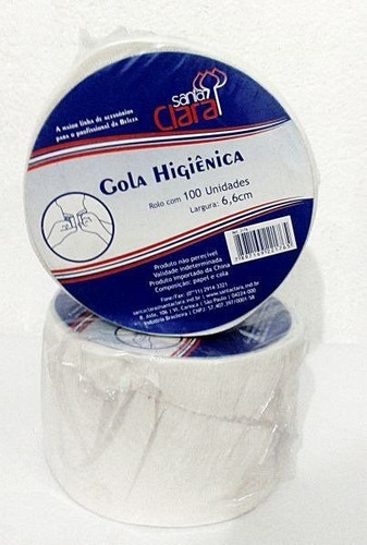 Kit Com 10 Rolos De Gola Higiênica Santa Clara Com 100 Un