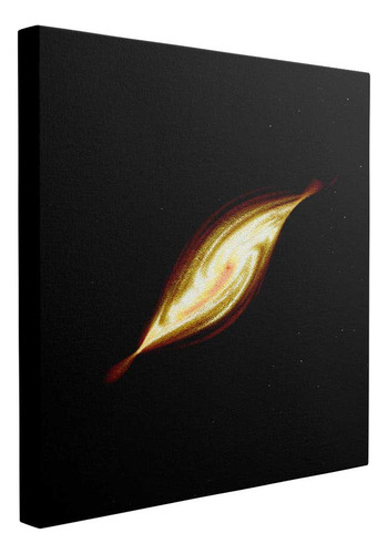 Cuadro Galaxia Dorada Brillando En La Oscuridad 90x90