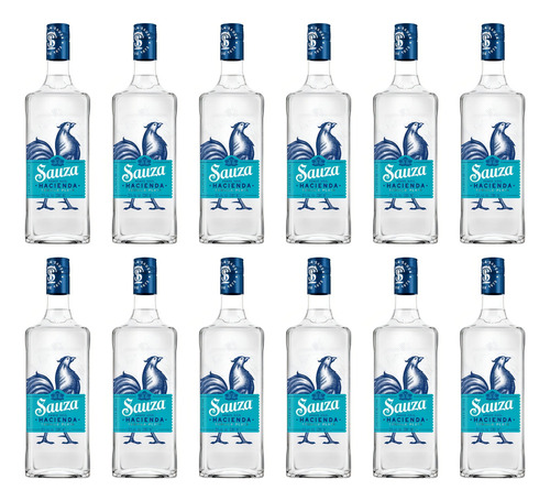 Pack De 12 Tequila Sauza Hacienda Plata 1 L