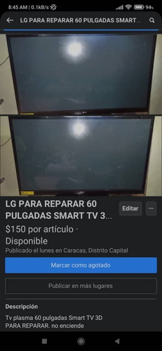 Imagen 4 de 4 de Televisor LG 60 Pulgada Repuesto