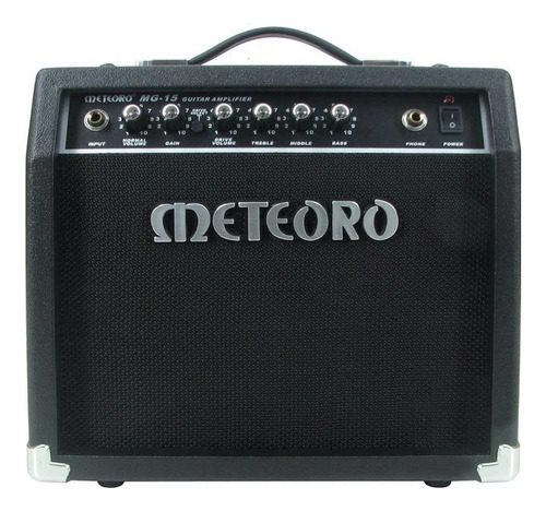 Meteoro Mg15 Amplificador Para Guitarra Eletrica 15w Cor Preto/Prata 110V/220V