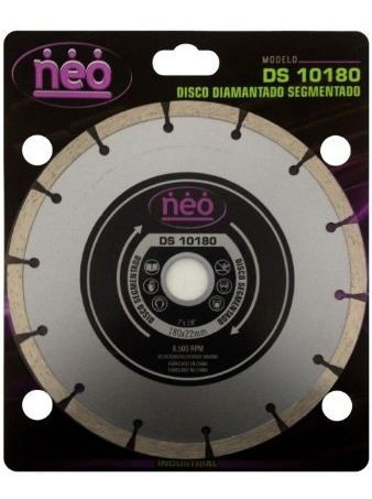 Discos Diamantados Segmentados X6 Uni C/u 180mm Neo -ynter