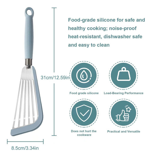 Espátula Para Barbacoa Espátula Giratoria Ranurada Turner De
