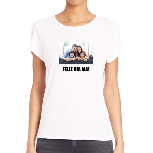 Remera De Mujer Personalizada Foto Feliz Mama Dia Madre M1