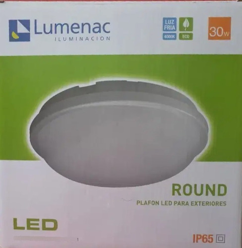 Imagen 4 de 6 de Plafón Tortuga Aplique Estanco Led Exterior Ip65 20w Lumenac