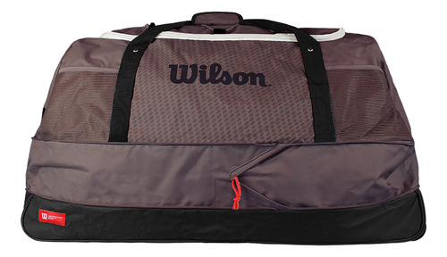 Bolso Coloso Con Ruedas Y Enrollable 140 Lts Café Wilson
