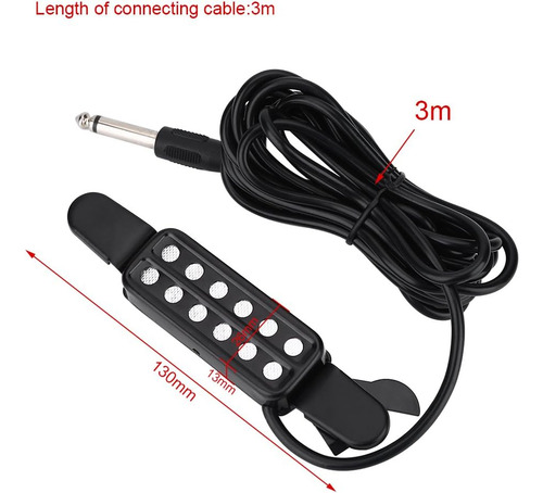 Pickup De Guitarra Acústica Vgeby, Transdutor De Captação Ma