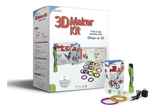Creativakids - 3d Maker Kit Verde - Kit De Dibujo 