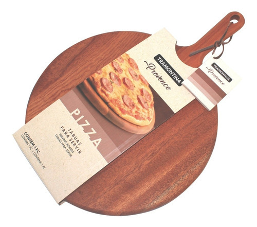 Tabla Para Pizza Tramontina Provence Caoba Africana De 30 Cm Color Marrón