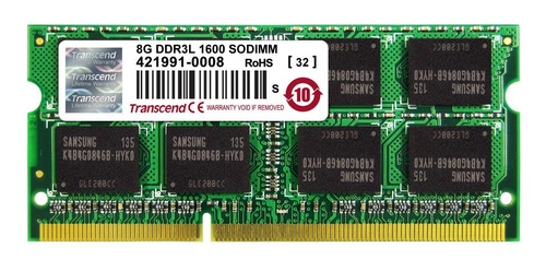 Memoria Ram 8gb Transcend Information Ddr3l 1600 So-dimm 2rx8