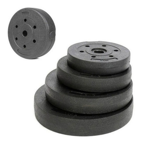 Imagen 3 de 7 de Disco Pesas 1.25 Kg Mancuerna Barra 30mm Pvc No Raya Calidad