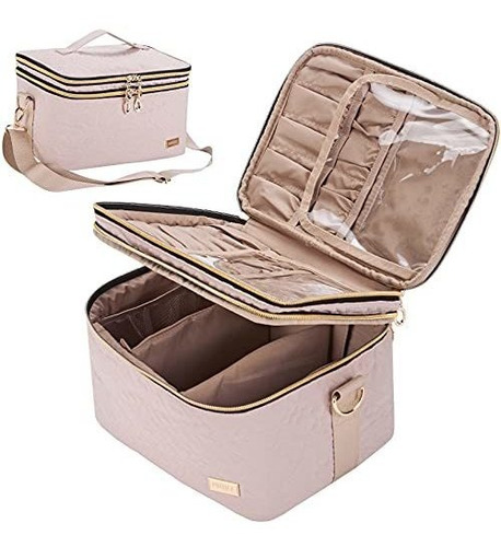 Bolsa De Maquillaje De Viaje Nishel De Doble Capa Con Correa