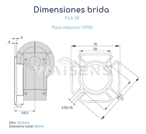 Brida De Salida Para Reductor De Velocidad NÂș 30