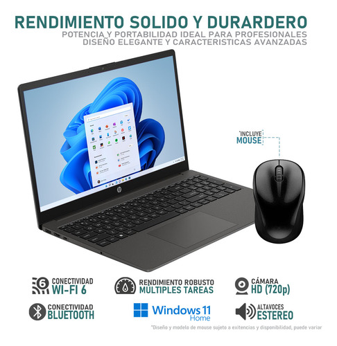 Laptop Hp 250 G10 Intel Core I3 16gb Ram 256gb Ssd Windows 11 Home Mouse Dxt