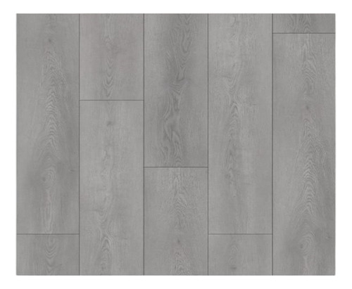 Piso Vinílico Spc Tekno Step Tono Mineral Gray Futura 4 Mm