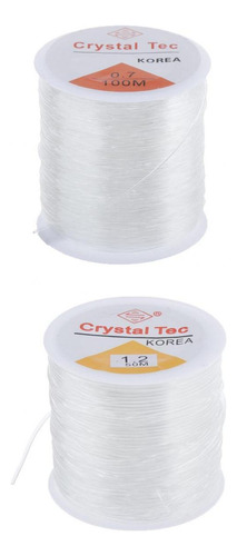2 Rollos De Hilos Elásticos Transparentes Para Hacer Joyas,