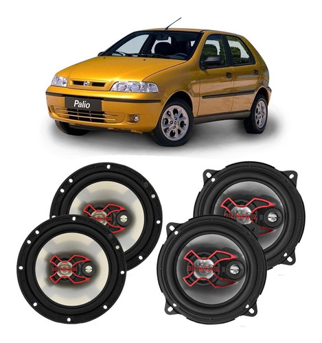 Kit Alto Falante Fiat Palio G2 2001 A 2007 Bravox 200w Rms