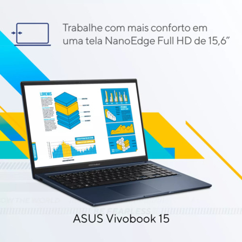 Notebook Asus Vivobook I5 12ª 4gb Ram 256gb Ssd Tela 15 Fhd